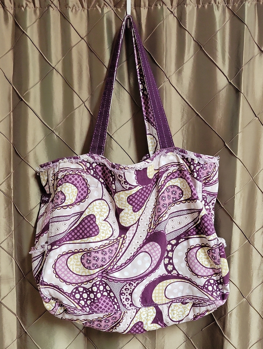 EUC- Thirty-One ‘Retro Metro’ Purple Paisley Tote Bag